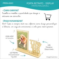 10 Porta Retrato Com Display e Nome Personalizado Mdf - Ursinho Vazado - comprar online