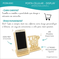 10 Porta Celular Com Display e Nome Personalizado Mdf - Bailarina 1 - comprar online