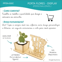 10 Porta Flores Com Display e Nome Personalizado Mdf - Dia das Mães - comprar online