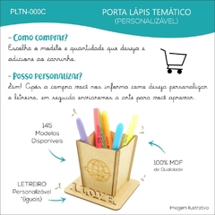 10 Porta Lápis Com Nome Personalizado Mdf - Castelo - comprar online