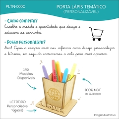10 Porta Lápis Com Nome Personalizado Mdf - Artesão - comprar online