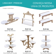 10 Display Personalizado Centro de Mesa MDF Branco - Novembro Azul - loja online