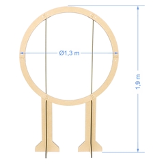Painel de Festa Redondo Suporte Arco Bexigas - 6 Tamanhos