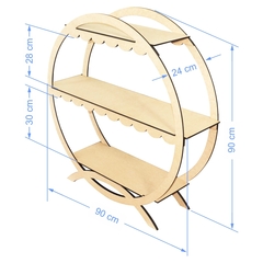 Imagem do Estante Prateleira de Chão Círcular 3 Andares