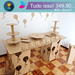 Kit Festa Mesa Provençal MDF / 42 peças - comprar online