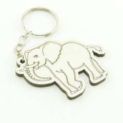 30 Chaveiros Personalizados - MDF Branco - Animais - Elefante