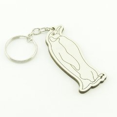 30 Chaveiros Personalizados - MDF Branco - Animais - Pinguim