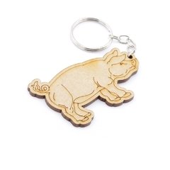 30 Chaveiros Personalizados Mdf - Animais - Porco