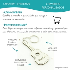 30 Chaveiros Personalizados - MDF Branco - Militar - Rondônia - comprar online