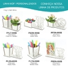 30 Chaveiros Personalizados - MDF Branco - Infantil - Torre Eiffel Floral - Maxdecor Decorações