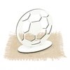 10 Display Personalizado Centro de Mesa MDF Branco - Bola Futebol