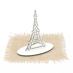 10 Display Personalizado Centro de Mesa MDF Branco - Torre Eiffel