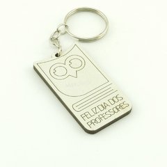 30 Chaveiros Personalizados - MDF Branco - Datas Comemorativas - Dia dos Professores - Coruja