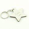 30 Chaveiros Personalizados - MDF Branco - Infantil - Estrela