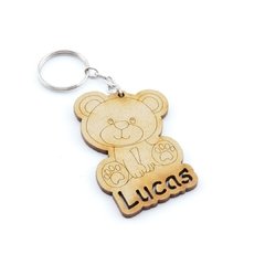 30 Chaveiros Personalizados Mdf - Infantil - Ursinho