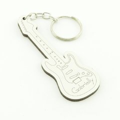 30 Chaveiros Personalizados - MDF Branco - Infantil - Guitarra