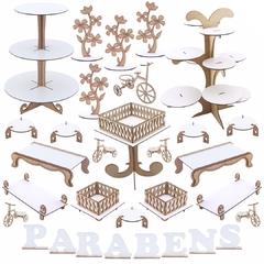 Kit Festa Provençal - MDF Branco - Linha Premium - 1131-LP03