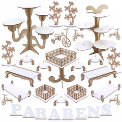 Kit Festa Provençal - MDF Branco - Linha Premium - 1131-LP22