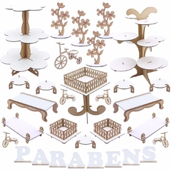 Kit Festa Provençal - MDF Branco - Linha Premium - 1131-LP32