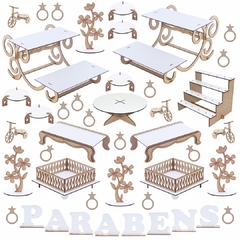 Kit Festa Provençal - MDF Branco - 1144-LP05