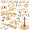 Kit Festa Provençal MDF - Estrela - Nome Personalizado