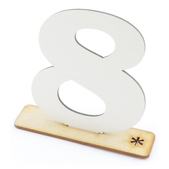 Imagem do Letras e Números Decorativos de Mesa MDF Branco - Escolher