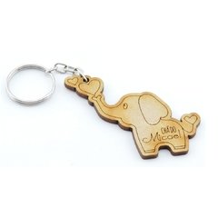 30 Chaveiros Personalizados Mdf - Maternidade - Elefante