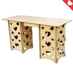 Mesa Decorativa Provençal Mdf - Desmontável - Coracão