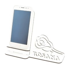 Porta Celular Personalizado Mdf Branco Display Outubro Rosa