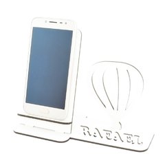 Porta Celular Personalizado Mdf Branco Display Balão