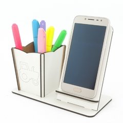 Porta Celular e Porta Canetas Personalizado MDF - Trator