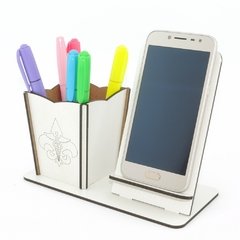 Porta Celular e Porta Canetas Personalizado MDF - Professor