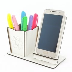 Porta Celular e Porta Canetas Personalizado MDF - Zootecnia