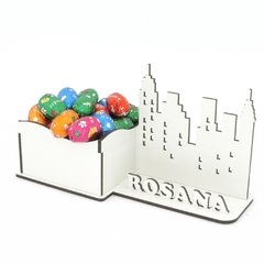 Porta Doces Com Display e Nome Personalizado MDF - Cidade