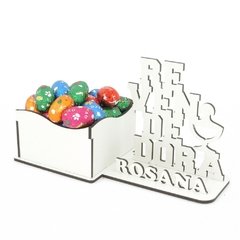 Porta Doces Com Display e Nome Personalizado MDF - Revendedora