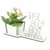 Porta Flores Display Nome Personalizado MDF Branco - Design