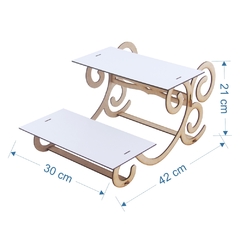 Porta Doces Decorado 2 Andares Linha Premium - 42x30x21cm - comprar online