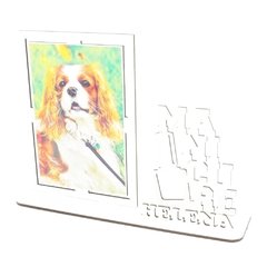 Porta Retrato Personalizado Display Mdf Branco Manicure