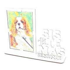 Porta Retrato Personalizado Display Mdf Branco Sistemas