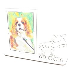 Porta Retrato Personalizado Display Mdf Branco Zebra