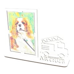 Porta Retrato Personalizado Display Mdf Branco Caminhão Bombeiro