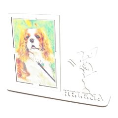 Porta Retrato Personalizado Display Mdf Branco Fadinha