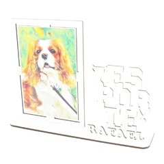 Porta Retrato Personalizado Display Mdf Branco Esporte