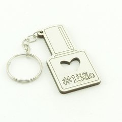 30 Chaveiros Personalizados - MDF Branco - Quinze Anos - Esmalte