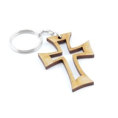 30 Chaveiros Personalizados Mdf - Religioso - Cruz Vazada