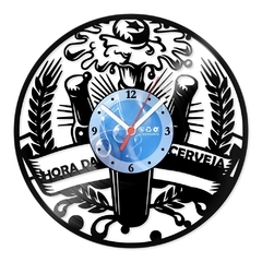 Relógio De Parede - Disco de Vinil - Área De Churrasco - Hora Da Cerveja - VAC-001