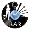 Relógio De Parede - Disco de Vinil - Área De Churrasco - Bar Bartender - VAC-006