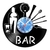 Relógio De Parede - Disco de Vinil - Área De Churrasco - Bar Bartender - VAC-006