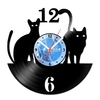 Relógio De Parede - Disco de Vinil - Animais - Gatos - VAN-002