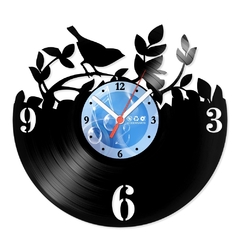 Relógio De Parede - Disco de Vinil - Animais - Pássaro - VAN-005
